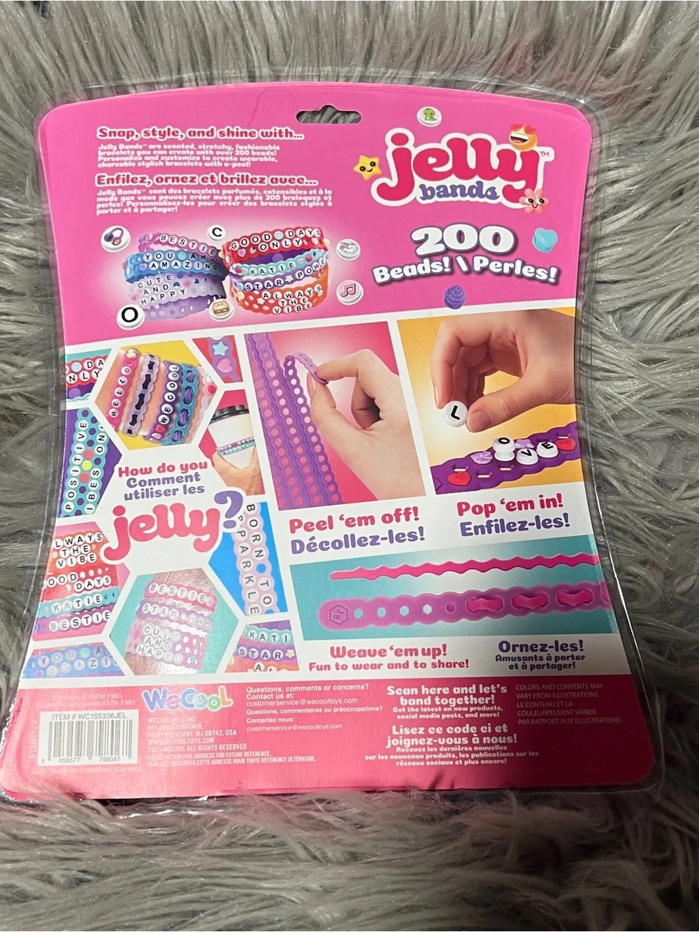 Only Kids Jelly Bands Bracelet Craft Kit - Red, White, Multicolor